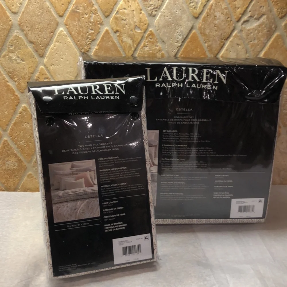 Lauren Ralph Lauren Estella King Sheet & Pillowcases 6 Pc Set